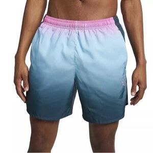 Nike Dri-Fit Challenger Gradient Pink Blue Shorts Pinwheel Logo XL